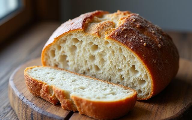 갓 구운 사워도우 빵